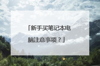 新手买笔记本电脑注意事项?