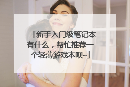 新手入门级笔记本有什么,帮忙推荐一个轻薄游戏本呗~