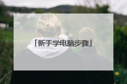 新手学电脑步骤