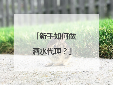 新手如何做酒水代理?