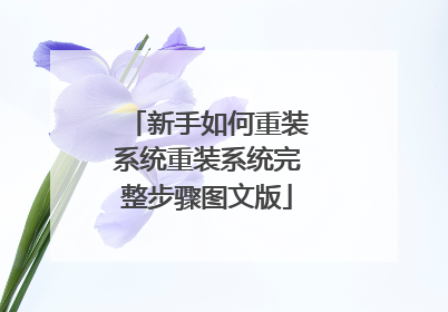 新手如何重装系统重装系统完整步骤图文版