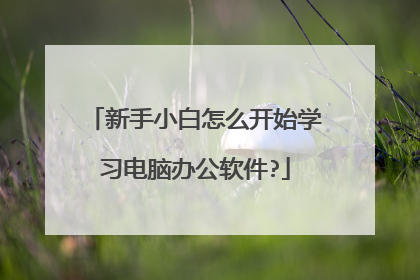 新手小白怎么开始学习电脑办公软件?
