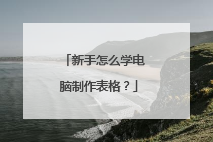 新手怎么学电脑制作表格？