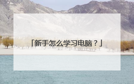 新手怎么学习电脑?
