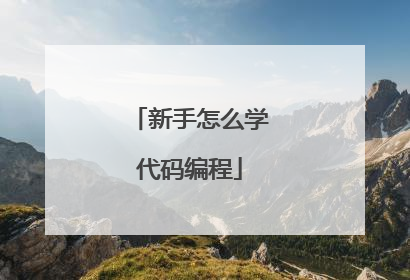 新手怎么学代码编程