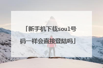新手机下载soul号码一样会直接登陆吗