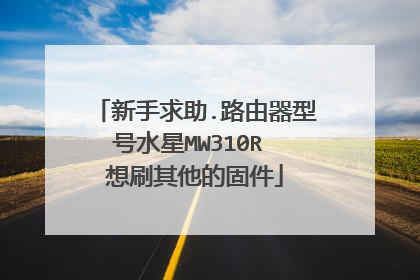 新手求助.路由器型号水星MW310R 想刷其他的固件