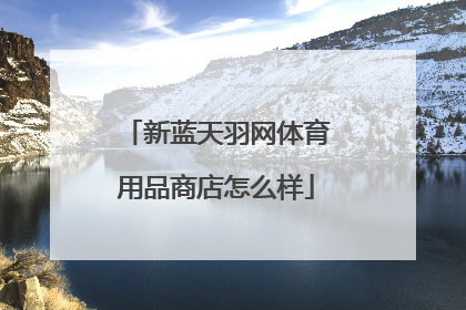 新蓝天羽网体育用品商店怎么样