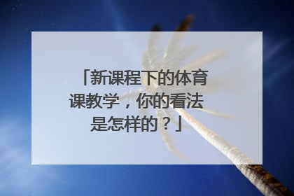 新课程下的体育课教学，你的看法是怎样的？