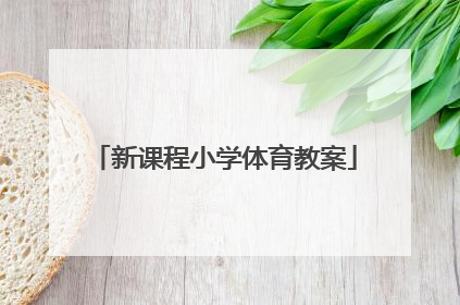 新课程小学体育教案