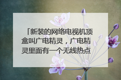 新装的网络电视机顶盒叫广电精灵,广电精灵里面有一个无线热点功能,但是这个热点不知道怎么用。