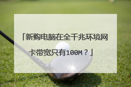 新购电脑在全千兆环境网卡带宽只有100M？