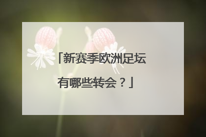 新赛季欧洲足坛有哪些转会?