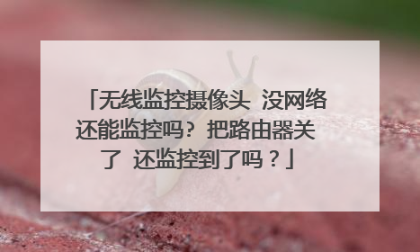 无线监控摄像头 没网络还能监控吗? 把路由器关了 还监控到了吗?