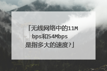 无线网络中的11Mbps和54Mbps是指多大的速度?