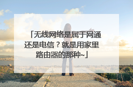 无线网络是属于网通还是电信？就是用家里路由器的那种~