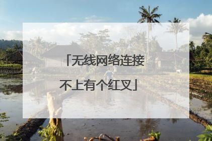 无线网络连接不上有个红叉