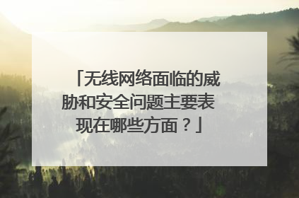 无线网络面临的威胁和安全问题主要表现在哪些方面?