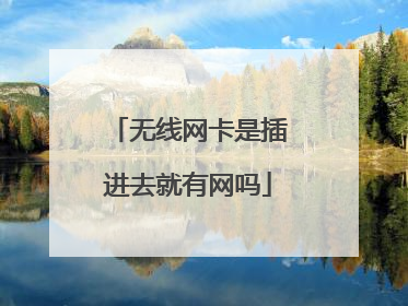 无线网卡是插进去就有网吗