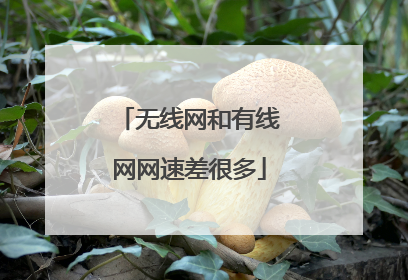 无线网和有线网网速差很多
