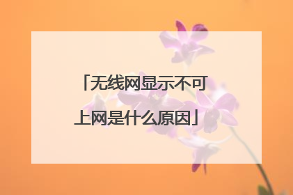 无线网显示不可上网是什么原因