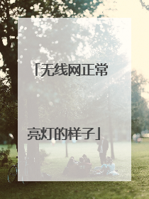 无线网正常亮灯的样子