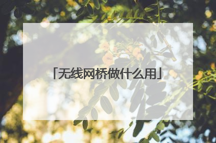 无线网桥做什么用