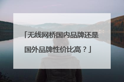 无线网桥国内品牌还是国外品牌性价比高?