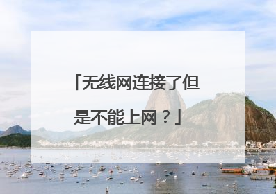 无线网连接了但是不能上网？