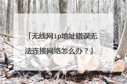 无线网ip地址错误无法连接网络怎么办?