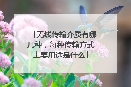 无线传输介质有哪几种,每种传输方式主要用途是什么