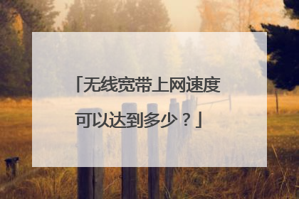 无线宽带上网速度可以达到多少？