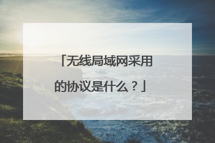 无线局域网采用的协议是什么?