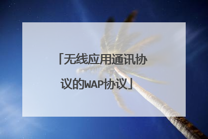 无线应用通讯协议的WAP协议