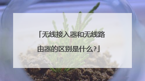 无线接入器和无线路由器的区别是什么?