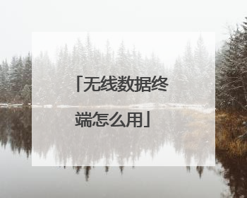 无线数据终端怎么用