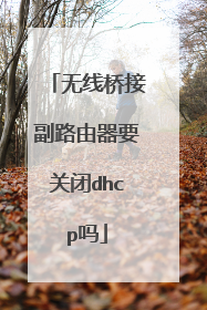 无线桥接副路由器要关闭dhcp吗