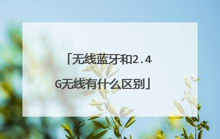 无线蓝牙和2.4G无线有什么区别
