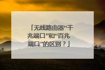 无线路由器“千兆端口”和“百兆端口”的区别？