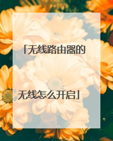 无线路由器的无线怎么开启