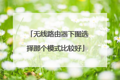 无线路由器下图选择那个模式比较好