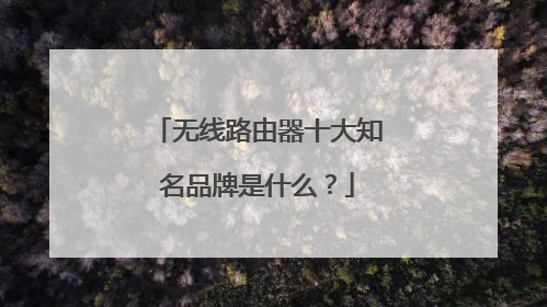 无线路由器十大知名品牌是什么？