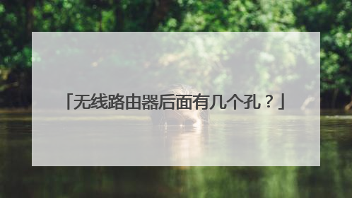 无线路由器后面有几个孔？
