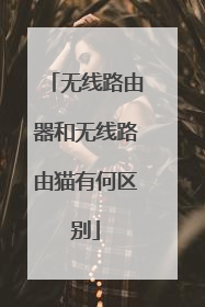 无线路由器和无线路由猫有何区别