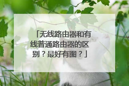无线路由器和有线普通路由器的区别？最好有图？