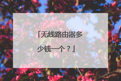 无线路由器多少钱一个？