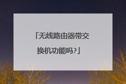 无线路由器带交换机功能吗?