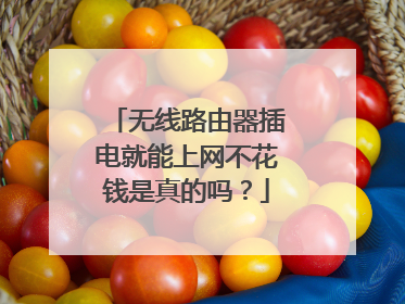 无线路由器插电就能上网不花钱是真的吗？