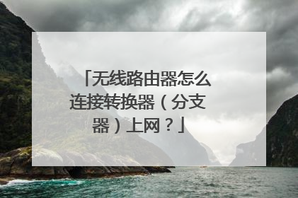 无线路由器怎么连接转换器(分支器)上网?
