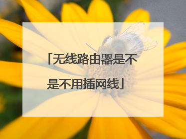 无线路由器是不是不用插网线